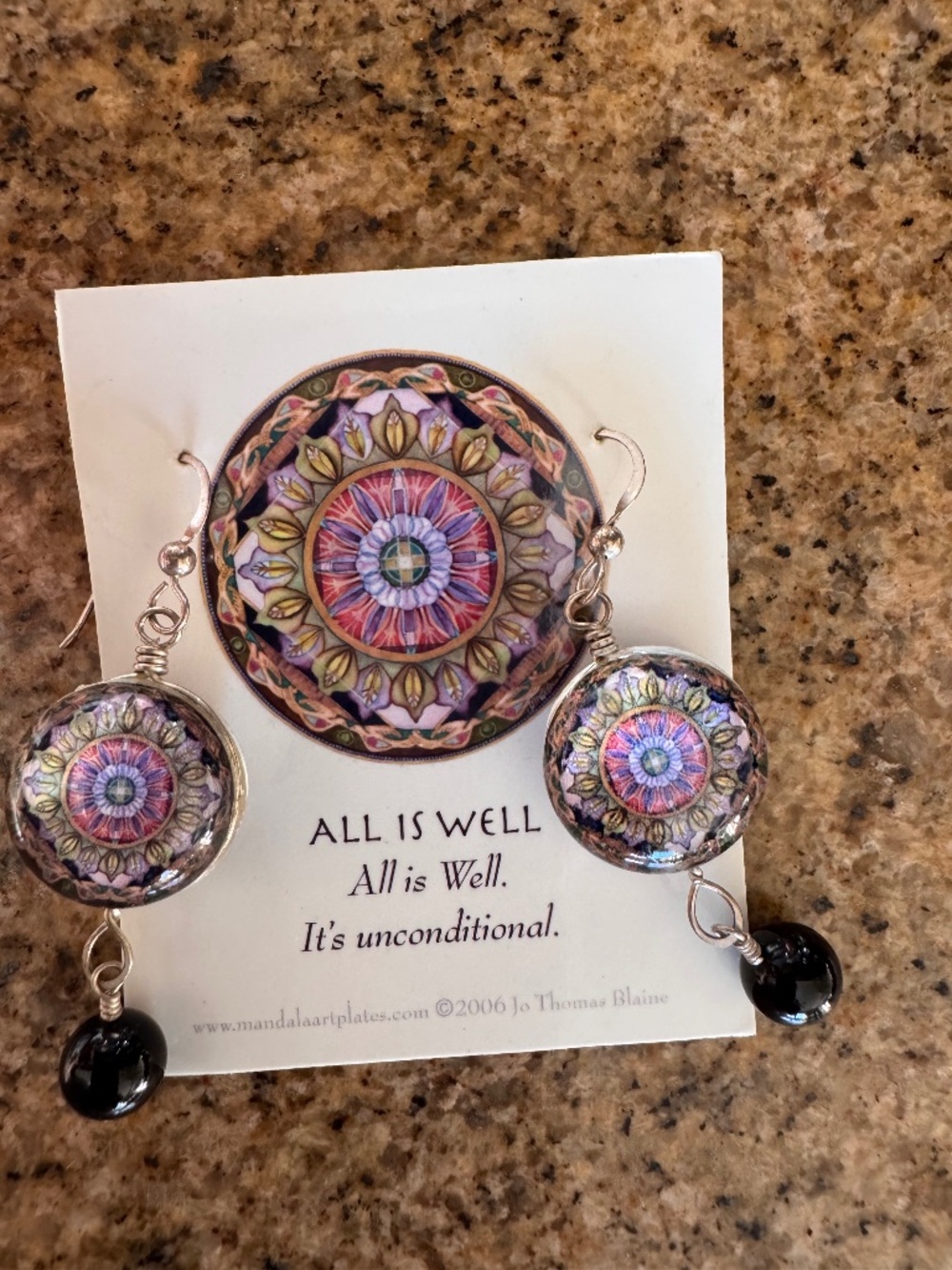 Mandala Surgical Steel Earwigs